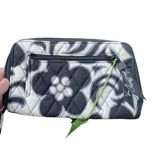 Floral Black White Vera Bradley Zip-Around Wallet NWT